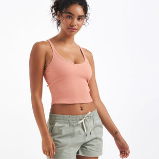 Rib Crop Tank / Light Cinnamon