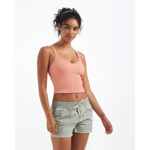Rib Crop Tank / Light Cinnamon