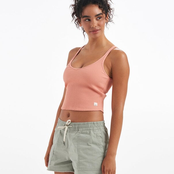 Vuori Rib Crop Tank Light Cinnamon