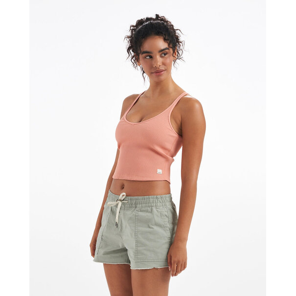 Vuori Rib Crop Tank Light Cinnamon