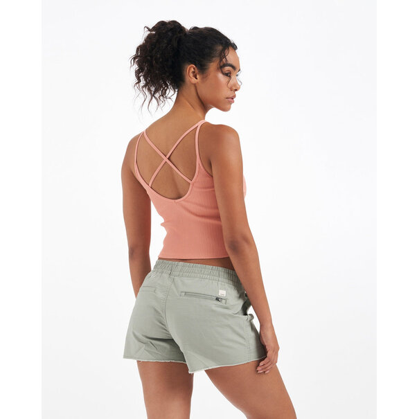 Vuori Rib Crop Tank Light Cinnamon
