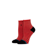 Womens Red Fade Quarter Socks