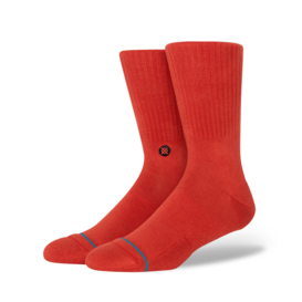 Icon Crew Socks / Dark Red