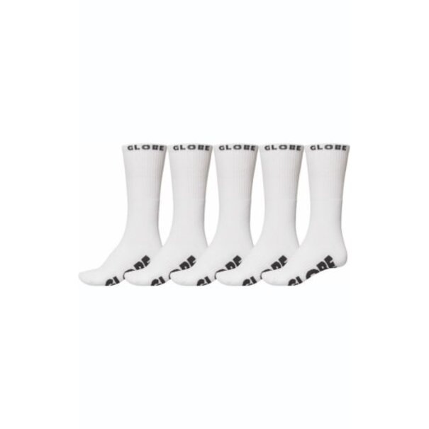 Globe Shoes and Skateboards Whiteout Socks / 5 Pack