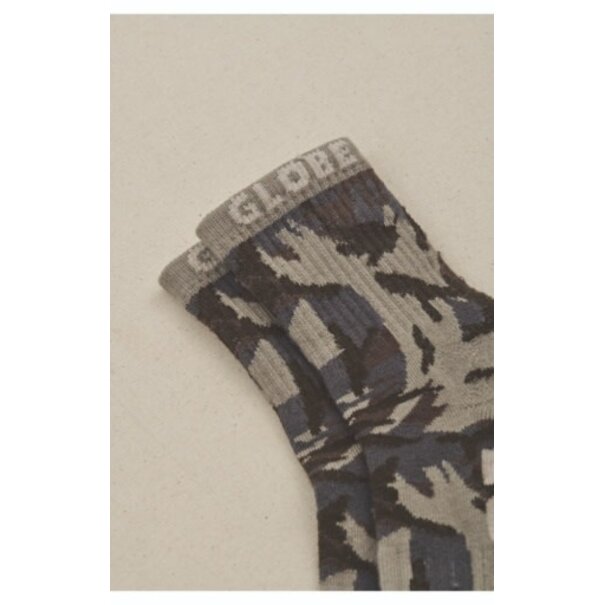 Globe Shoes and Skateboards eco camo crew sock 3 pack