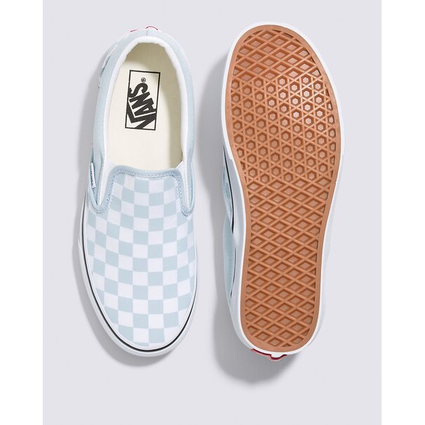 Vans Footwear Fu Classic Slip-On (Checkerboard) Baby Blue/