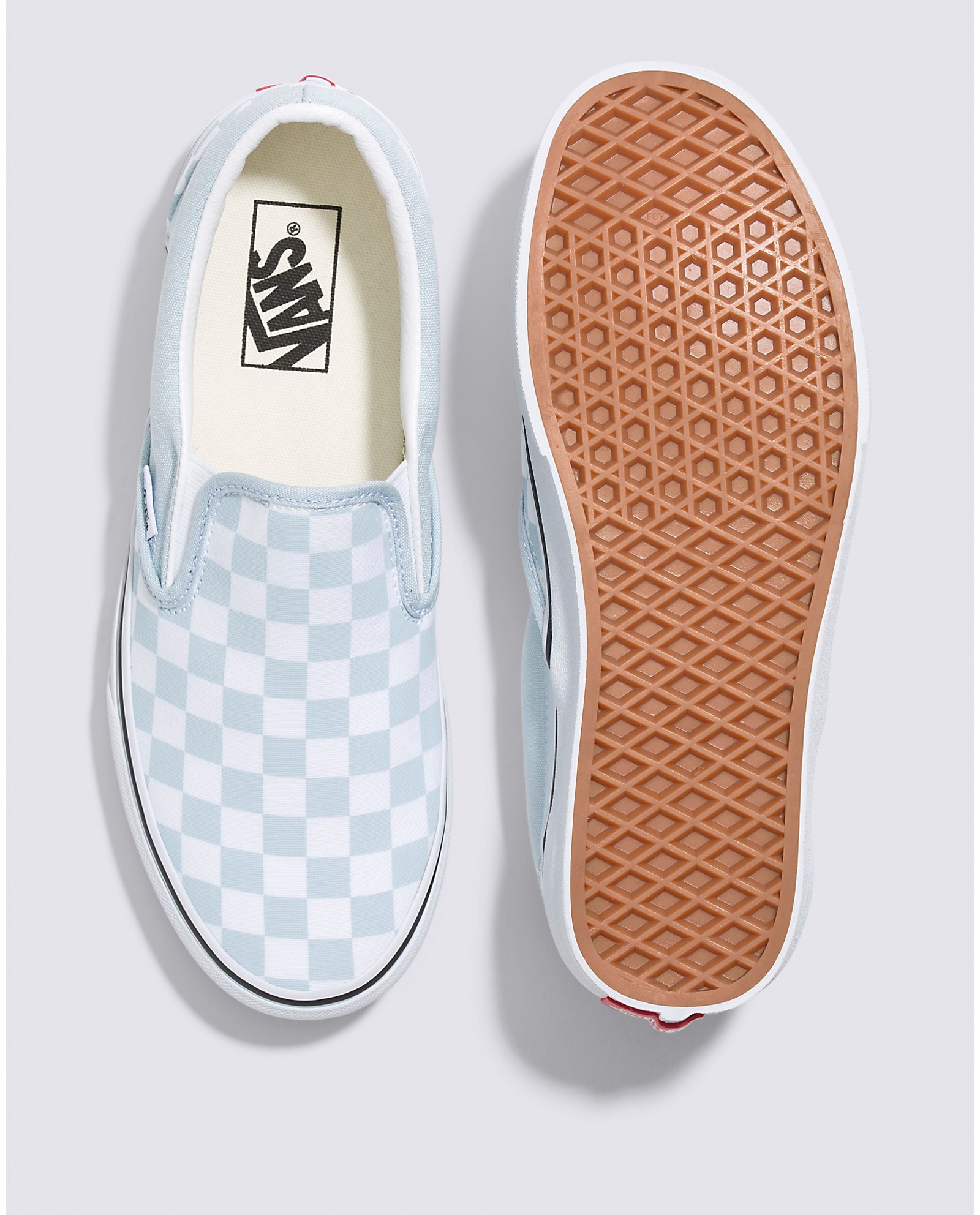 Baby blue vans with checkers discount