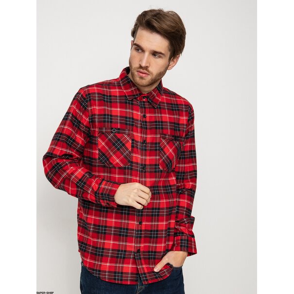 Burton Snowboards Favorite Long Sleeve Flannel / Tomato Bradley Plaid