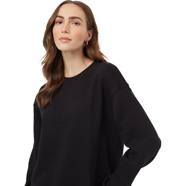 TEN TREE Tree Fleece Relaxed Crew / Meteorite Black