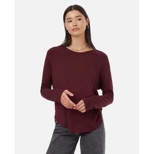 Tree Waffle Crew Long Sleeve / Mulberry