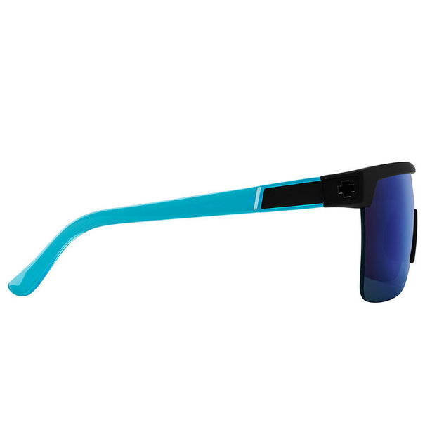 Spy Optics Flynn 5050 Soft Matte Black Translucent Blue With Dark Blue Spectra Mirror Lenses