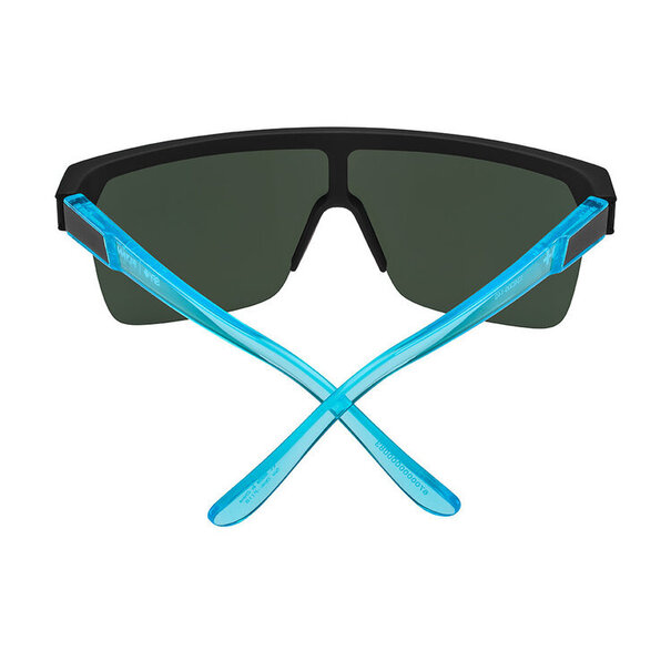 Spy Optics Flynn 5050 Soft Matte Black Translucent Blue With Dark Blue Spectra Mirror Lenses