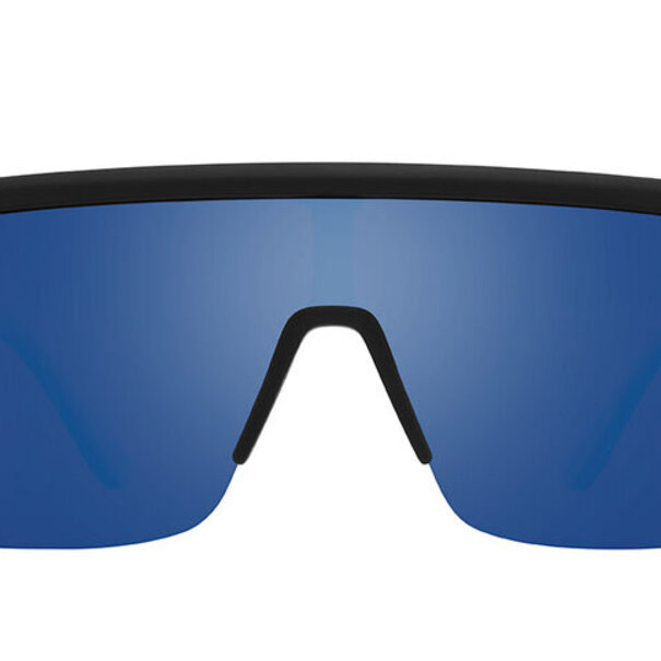 Spy Optics Flynn 5050 Soft Matte Black Translucent Blue With Dark Blue Spectra Mirror Lenses