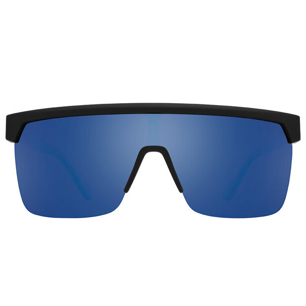 Spy Optics Flynn 5050 Soft Matte Black Translucent Blue With Dark Blue Spectra Mirror Lenses