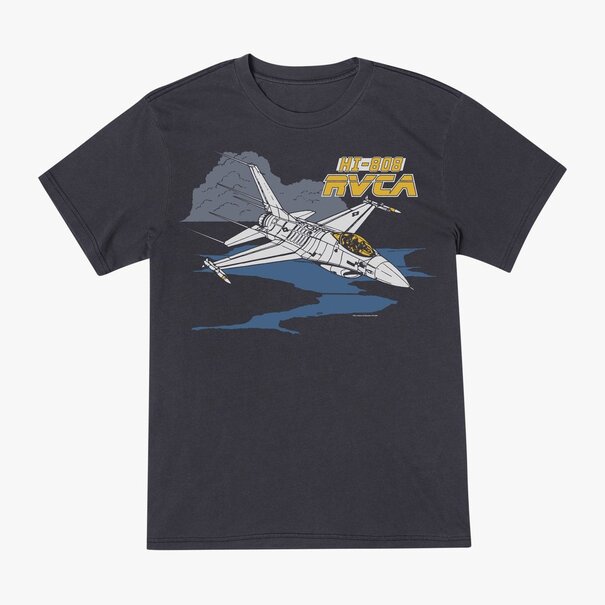 RVCA Airshow Short Sleeve Tee-Black