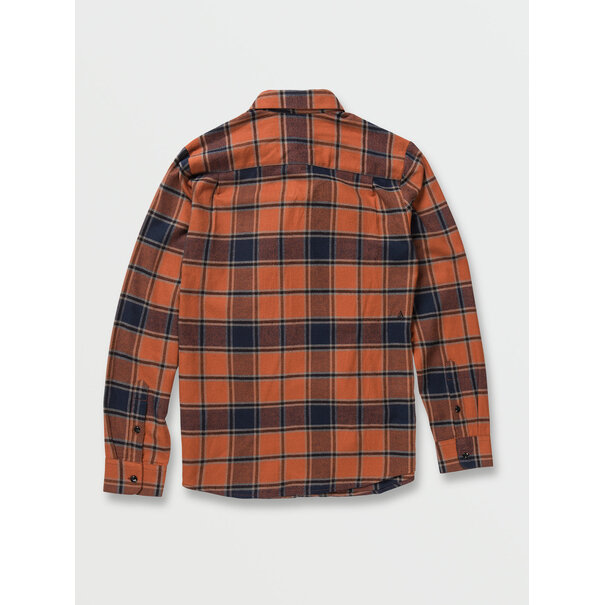 Volcom Caden Plaid Long Sleeve / Burro Brown