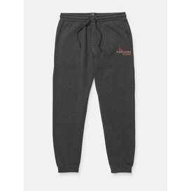Stone Bubbled Elastic Waist Sweatpants / Heather Black
