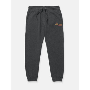 Stone Bubbled Elastic Waist Sweatpants / Heather Black