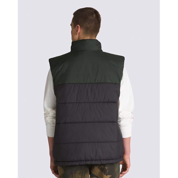 Vans Footwear Norris MTE 1 Puffer Vest / Black and Deep Forest Green