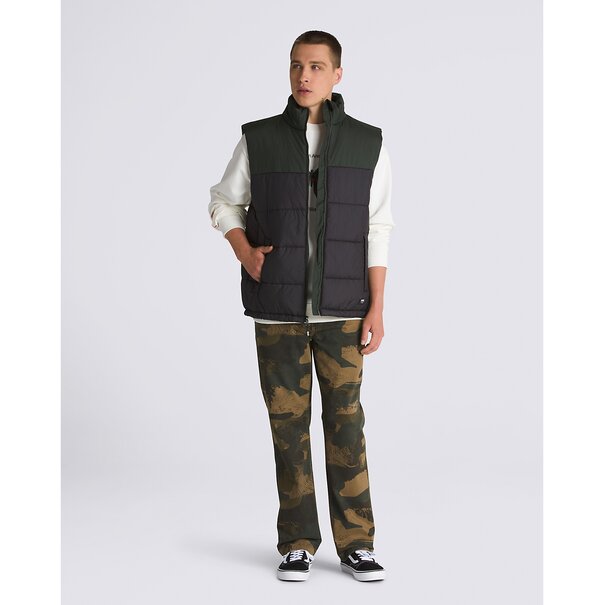 Vans Footwear Norris MTE 1 Puffer Vest / Black and Deep Forest Green