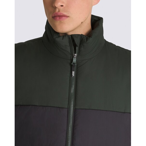 Vans Footwear Norris MTE 1 Puffer Vest / Black and Deep Forest Green