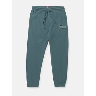 Stone Bubbled Elastic Waist Sweatpants / Dusty Blue