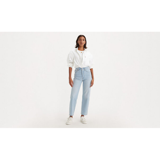 Levi Strauss & Co. Ribcage Straight Ankle Jeans / Cool Blue Popsicle