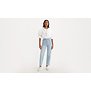 Ribcage Straight Ankle Jeans / Cool Blue Popsicle