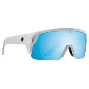 Flynn 5050 Matte White With Happy Boost Bronze Polarized Ice Blue Spectra Mirror Lenses