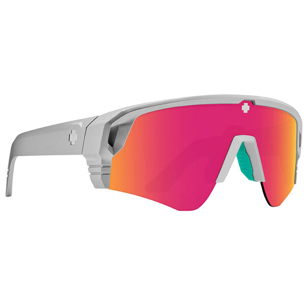 Spy Optics Monolith Speed Matte Silver With Happy Gray Green Pink Mirror Lenses
