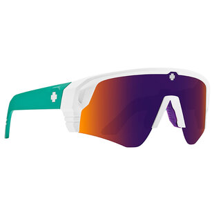 Monolith Speed Matte White With Happy Gray Green Dark Purple Mirror Lenses