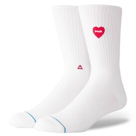 Love Vibes Crew Socks / White