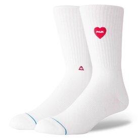 Love Vibes Crew Socks / White