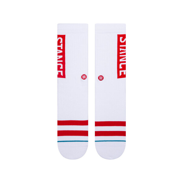 Stance Socks OG Crew Socks / White and Red