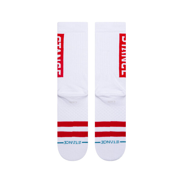 Stance Socks OG Crew Socks / White and Red