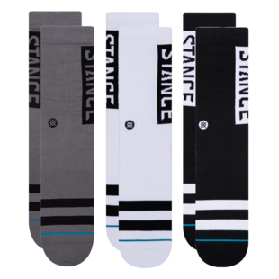 OG Crew Socks 3 Pack / Black and White