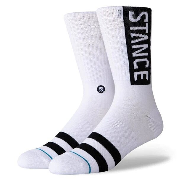 STANCE SOCKS OG Crew Socks 3 Pack / Black and White
