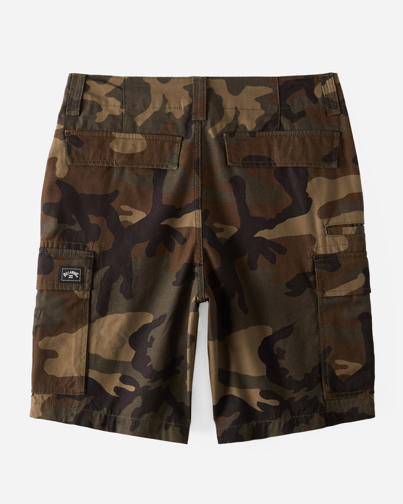 Shop Cadet Camo Baggy Shorts Jaded London Clothing