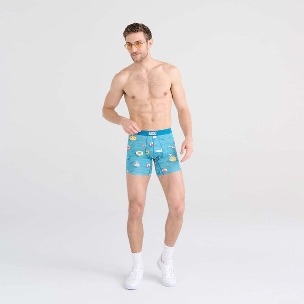 SAXX Underwear Vibe Super Soft Boxer Brief Swimmers- Sea Level