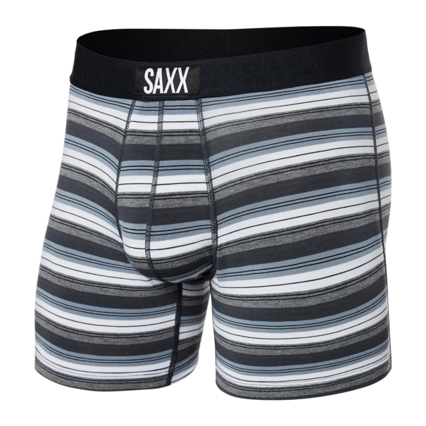 Saxx Vibe Super Soft Boxer Brief / Grey Freehand Stripe