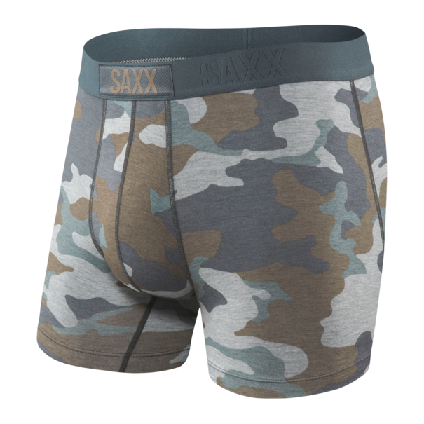 SAXX Underwear Vibe Super Soft Boxer Brief Grey Supersize Camo