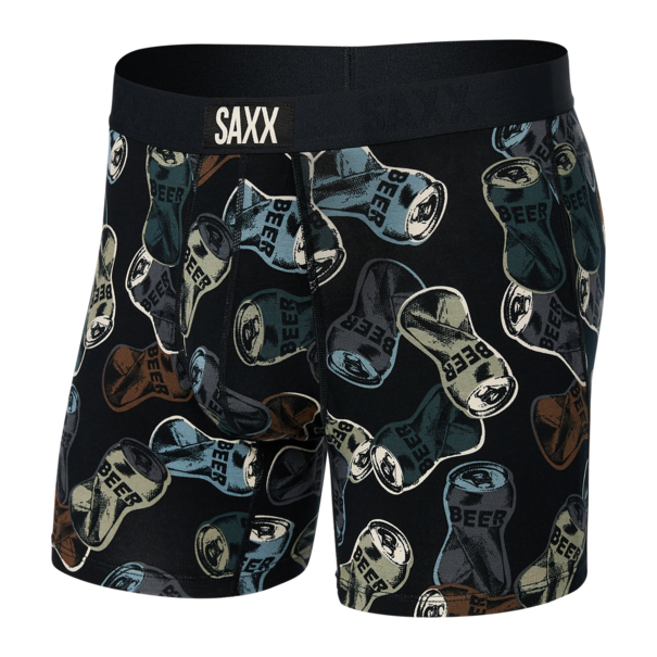 SAXX Underwear Vibe Super Soft Boxer Brief Friday Night Camo- Black
