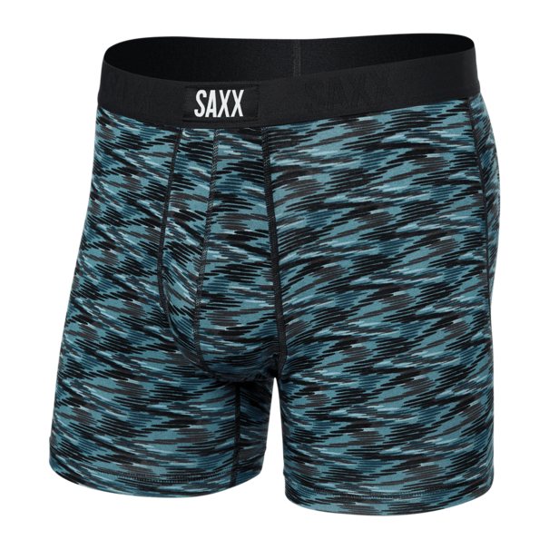 Saxx Vibe Super Soft Boxer Brief / Teal Action Spacedye