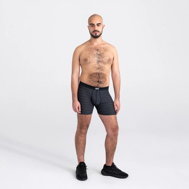 SAXX Underwear Droptemp Cooling Mesh Boxer Brief / Black Heather