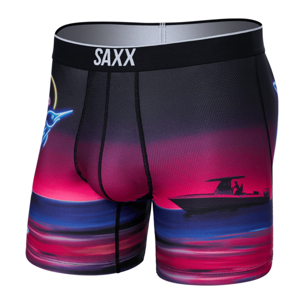 Saxx Volt Breathable Mesh Boxer Brief / Marlin Sunset Magenta