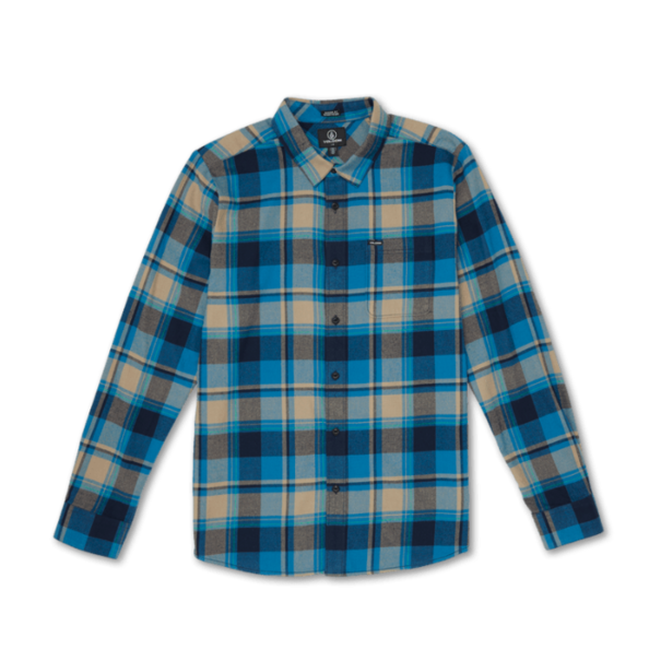 Volcom Caden Plaid Long Sleeve Navy