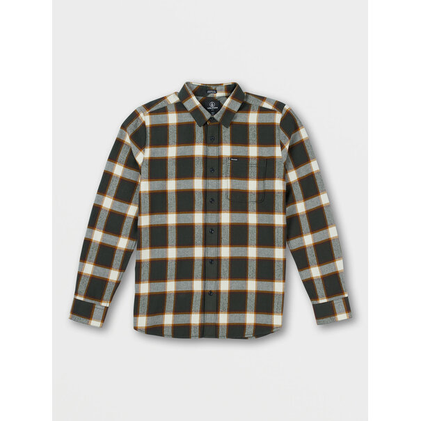 Volcom Caden Plaid Long Sleeve / Rinsed Black