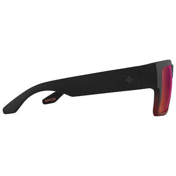 Spy Optics Cyrus Soft Matte Black Red Plum Fade With Happy Bronze Red Plum Mirror Lenses