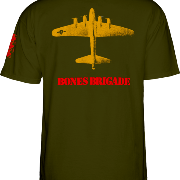 BONES Bones Brigade Bomber Tee / Army Green