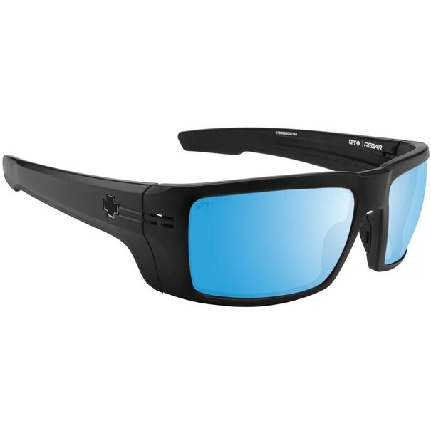 Spy Optics Rebar ANSI Matte Black With Happy Boost Polarized Ice Blue Mirror Lenses